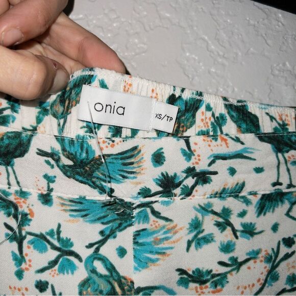 Onia x‎ Anthropologie Green Crane Forest Mila Pants Size XS - Picture 6 of 8